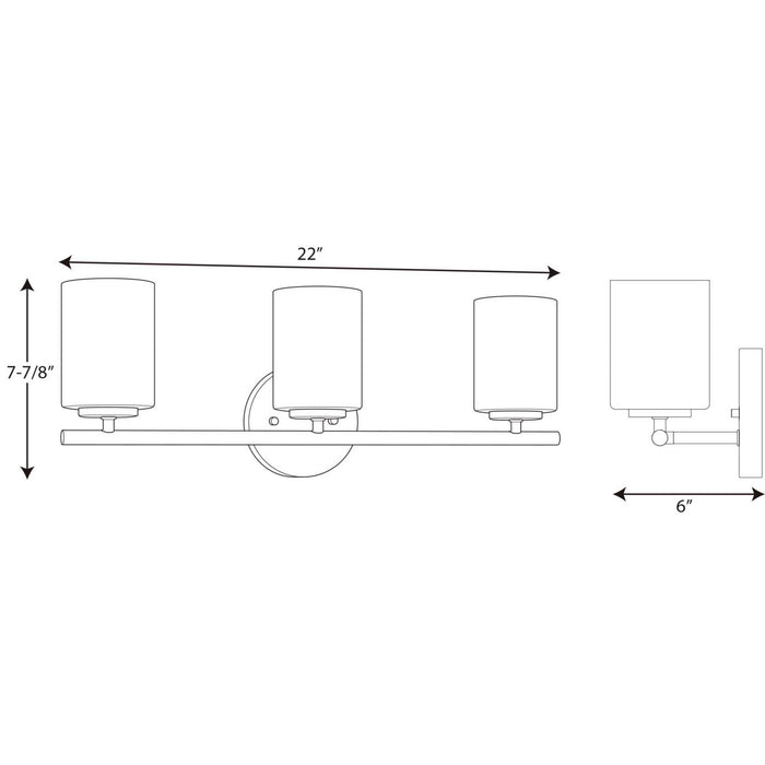 Progress Lighting - P2159-09 - Three Light Bath Bracket - Replay - Brushed Nickel