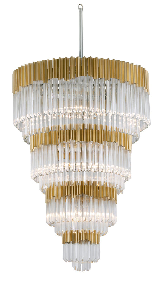 Corbett Lighting - 220-717 - 17 Light Chandelier - Charisma - Gold Leaf W Polished Stainless