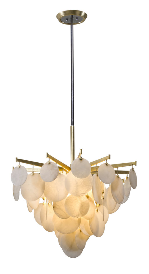 Corbett Lighting - 228-43-GL/SS - One Light Chandelier - Serenity - Gold Leaf W Polished Stainless