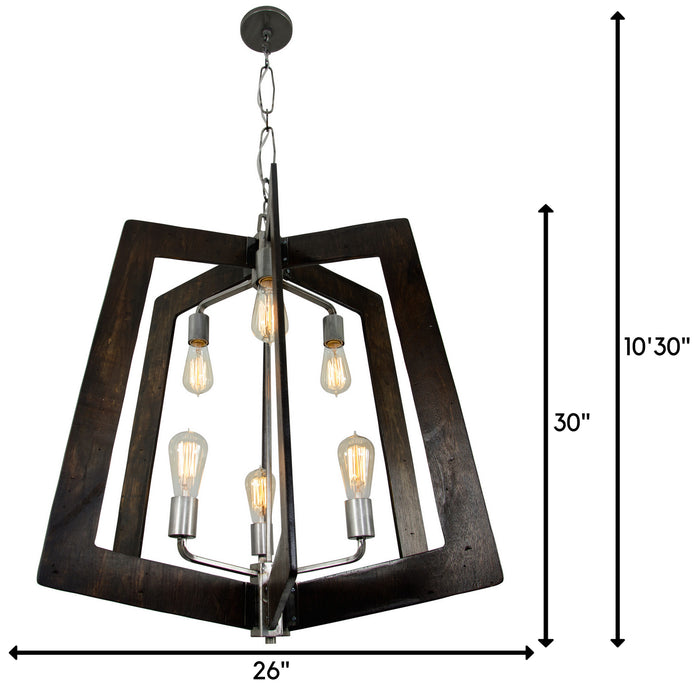 Varaluz - 268F06SL - Six Light Chandelier - Lofty - Steel