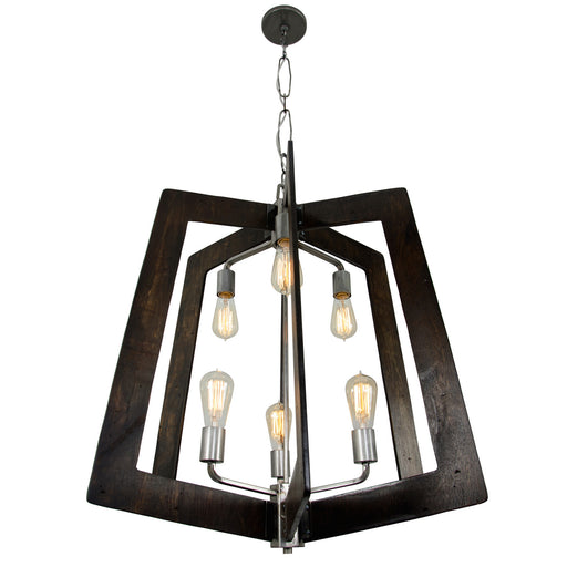 Varaluz - 268F06SL - Six Light Chandelier - Lofty - Steel