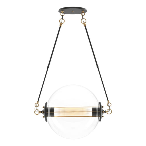 Otto Two Light Pendant Black with Brass Accents