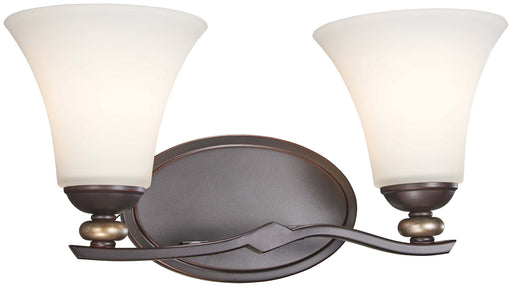 Shadowglen Two Light Bath Lathan Bronze w/Gold Highlights