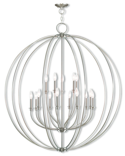 Milania 15 Light Foyer Chandelier Brushed Nickel