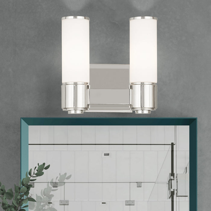 Livex Lighting - 52102-35 - Two Light Wall Sconce/ Bath Light - Weston - Polished Nickel
