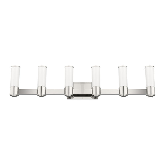Livex Lighting - 52126-35 - Six Light Wall Sconce/ Bath Light - Weston - Polished Nickel