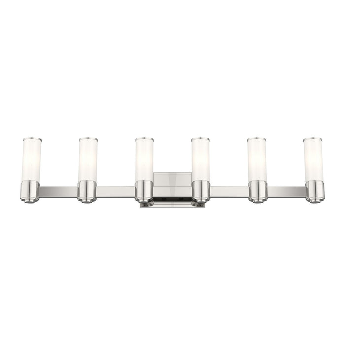 Livex Lighting - 52126-35 - Six Light Wall Sconce/ Bath Light - Weston - Polished Nickel