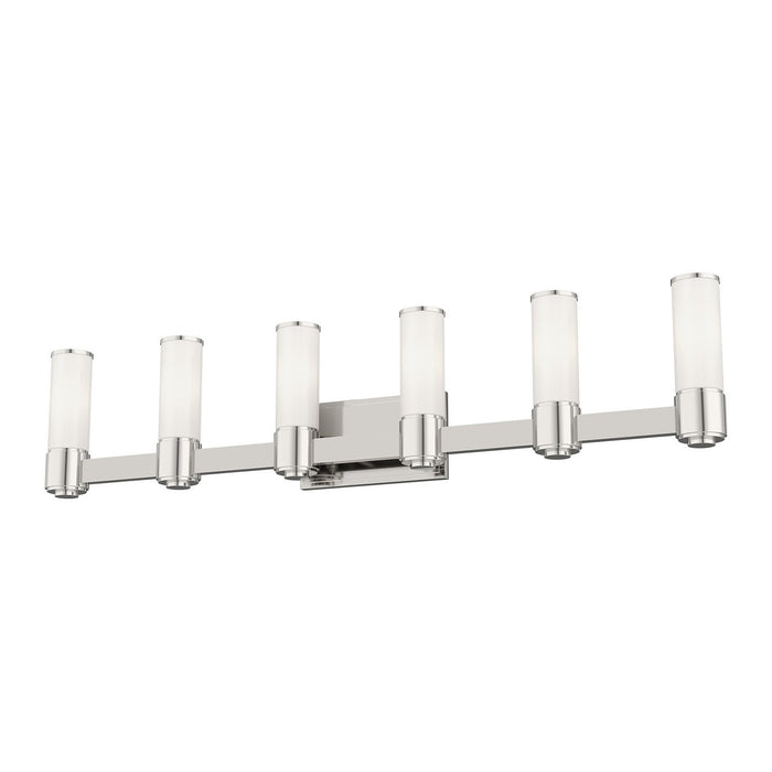 Livex Lighting - 52126-35 - Six Light Wall Sconce/ Bath Light - Weston - Polished Nickel