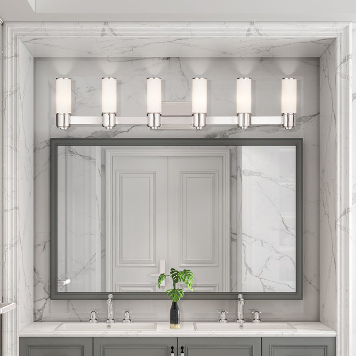 Livex Lighting - 52126-35 - Six Light Wall Sconce/ Bath Light - Weston - Polished Nickel