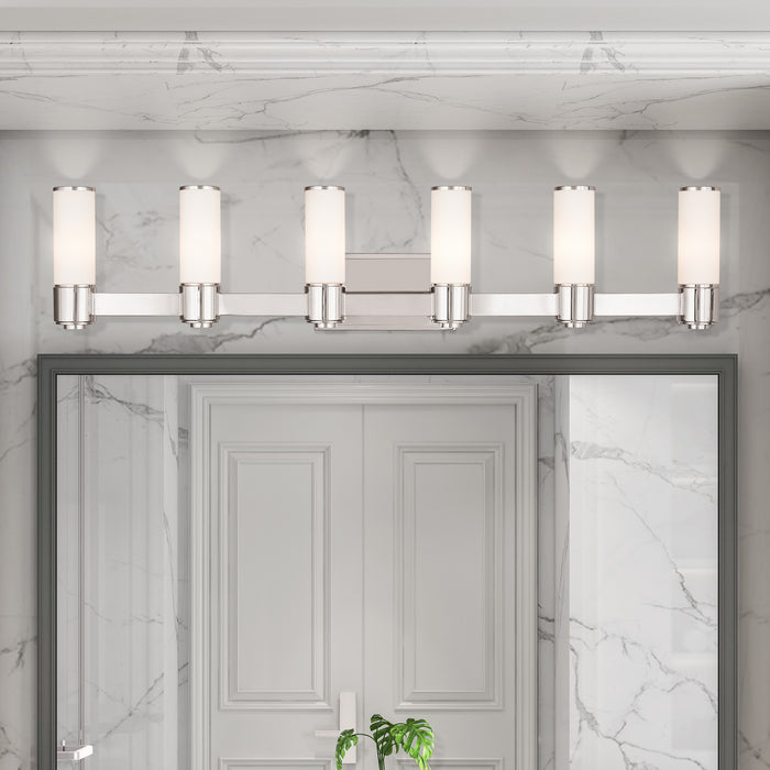 Livex Lighting - 52126-35 - Six Light Wall Sconce/ Bath Light - Weston - Polished Nickel