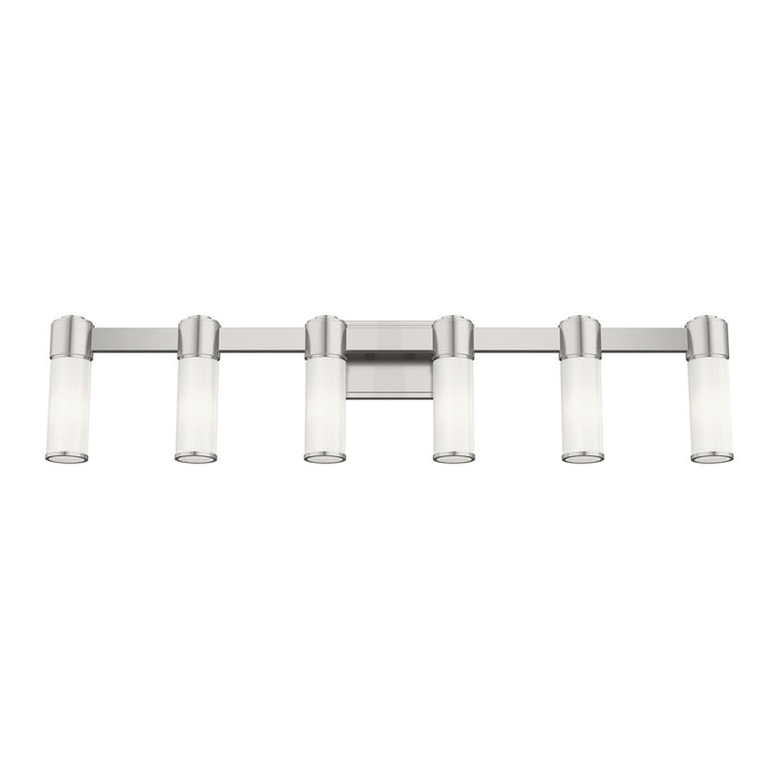 Livex Lighting - 52126-91 - Six Light Wall Sconce/ Bath Light - Weston - Brushed Nickel