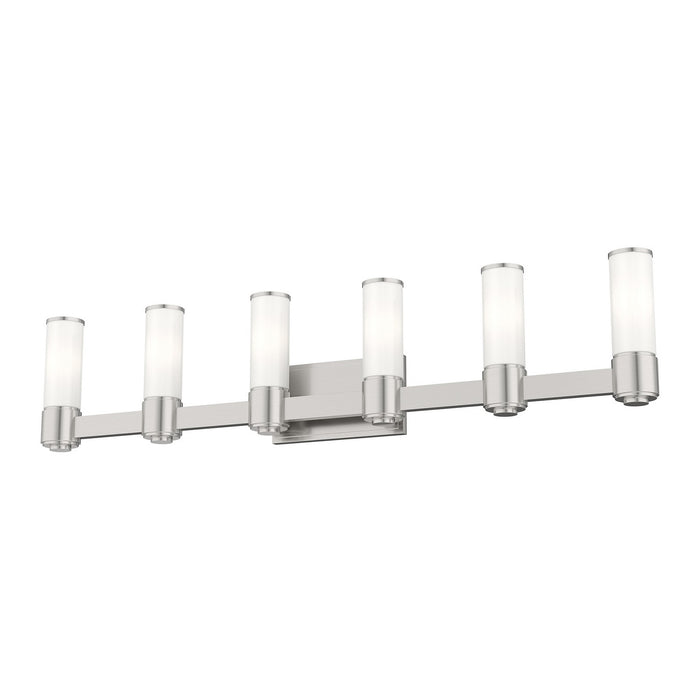 Livex Lighting - 52126-91 - Six Light Wall Sconce/ Bath Light - Weston - Brushed Nickel