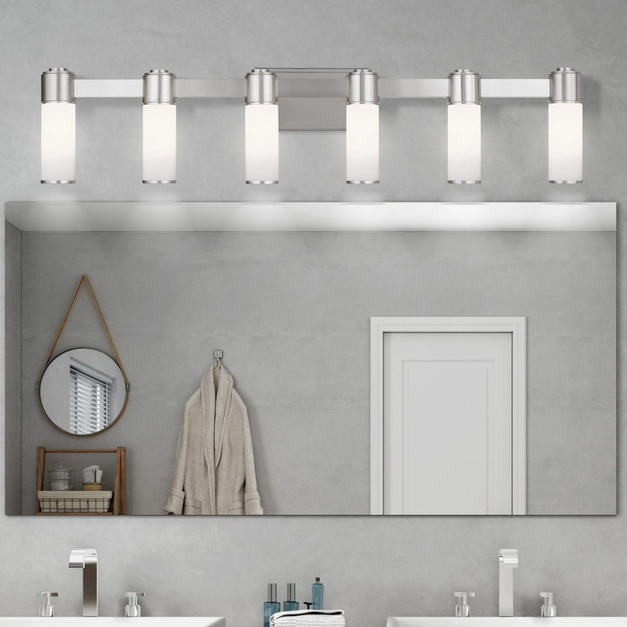 Livex Lighting - 52126-91 - Six Light Wall Sconce/ Bath Light - Weston - Brushed Nickel