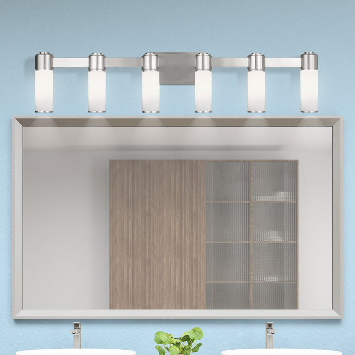 Livex Lighting - 52126-91 - Six Light Wall Sconce/ Bath Light - Weston - Brushed Nickel