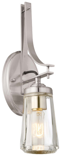 Poleis One Light Bath Brushed Nickel