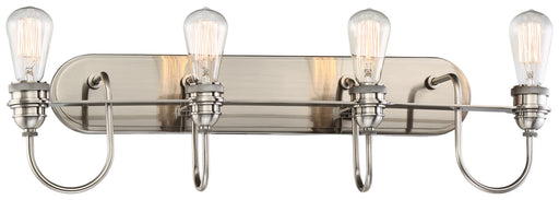 Uptown Edison Four Light Bath Plated Pewter