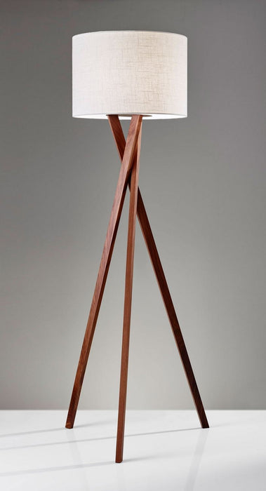 Adesso Home - 3227-15 - Floor Lamp - Brooklyn - Walnut Wood
