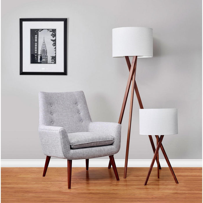 Adesso Home - 3227-15 - Floor Lamp - Brooklyn - Walnut Wood