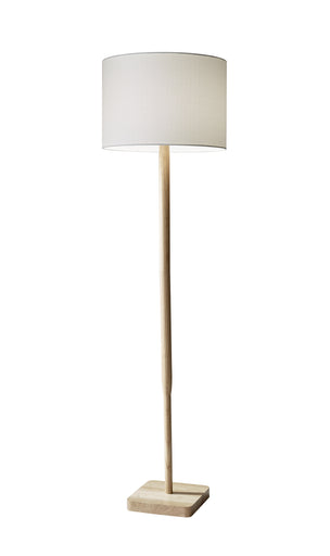 Ellis Floor Lamp Natural Rubber Wood