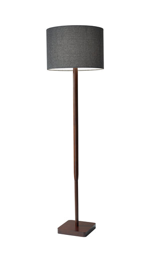 Ellis Floor Lamp Walnut Rubber Wood