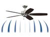 Fanimation - FP6284BN - 52 Inches Ceiling Fan - Aire Deluxe - Brushed Nickel
