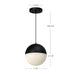 Kuzco Lighting - PD11708-BK - LED Pendant - Monae - Black