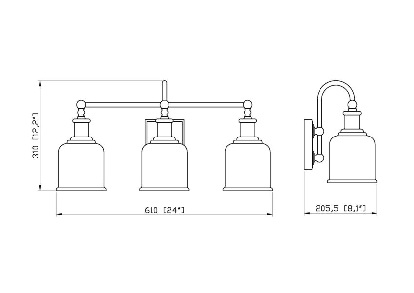 Bryant Three Light Vanity-Bathroom Fixtures-Z-Lite-Lighting Design Store