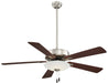 Minka Aire - F656L-BN/DW - 52 Inch Ceiling Fan - Contractor Uni-Pack Led - Brushed Nickel/Dark Walnut