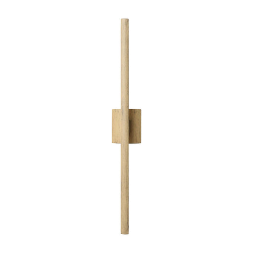 Wood finish sconce on a white background.