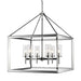 Golden - 2074-6 CH-CLR - Six Light Chandelier - Smyth - Chrome