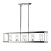 Golden - 2074-LP CH-CLR - Five Light Linear Pendant - Smyth - Chrome