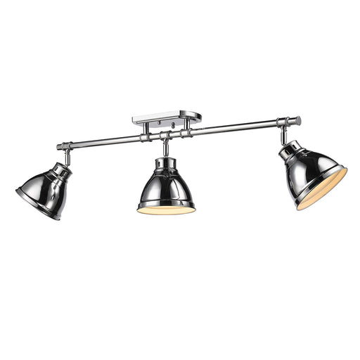 Duncan Three Light Semi-Flush Mount Chrome