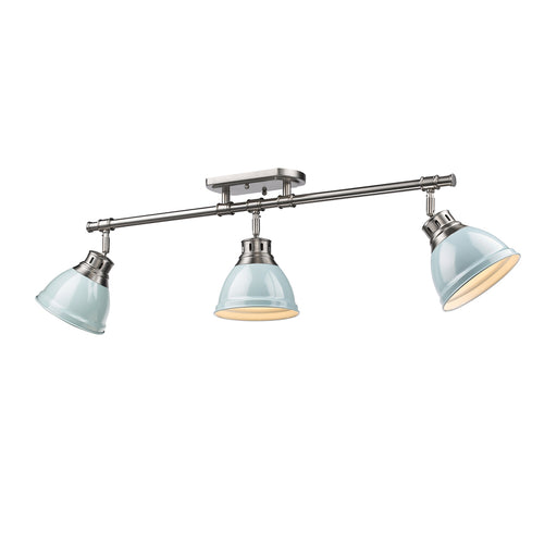 Duncan Three Light Semi-Flush Mount Pewter