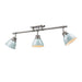 Golden - 3602-3SF PW-SF - Three Light Semi-Flush Mount - Duncan - Pewter