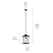 Kichler - 49747WZC - One Light Outdoor Pendant - Argyle - Weathered Zinc