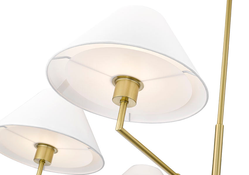 Leila Six Light Chandelier Luxe Gold
