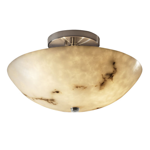 LumenAria LED Semi-Flush Mount Brushed Nickel
