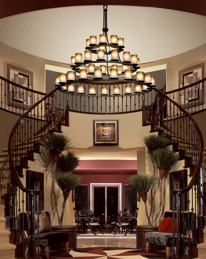 Fusion 45 Light Chandelier Dark Bronze