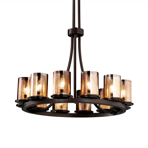 Fusion 12 Light Chandelier Dark Bronze