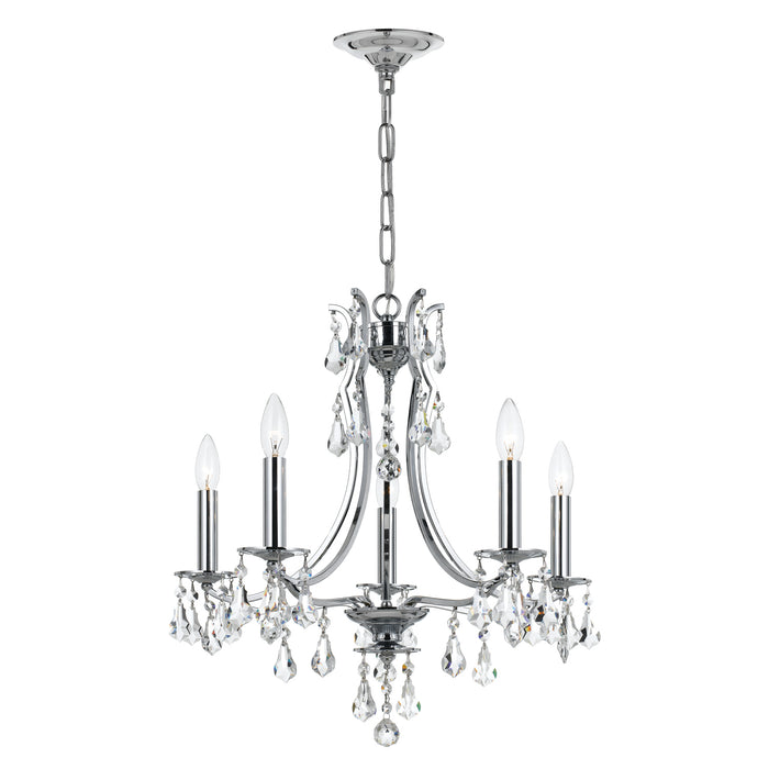 Crystorama - 5935-CH-CL-MWP - Five Light Chandelier - Cedar - Polished Chrome