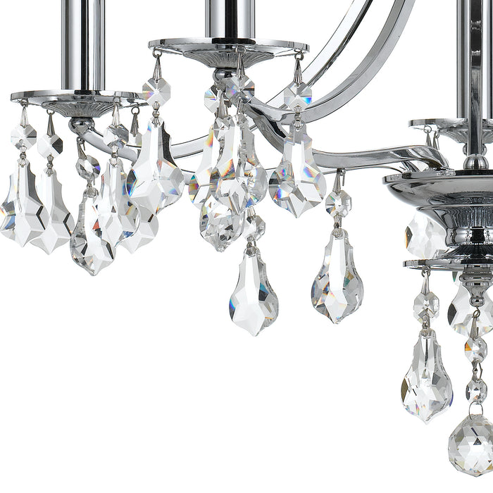 Crystorama - 5935-CH-CL-MWP - Five Light Chandelier - Cedar - Polished Chrome