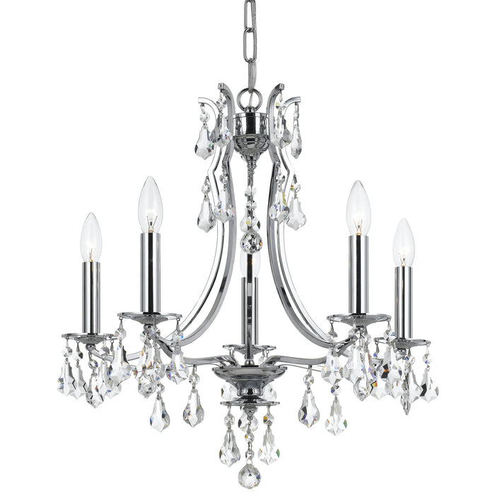 Crystorama - 5935-CH-CL-MWP - Five Light Chandelier - Cedar - Polished Chrome