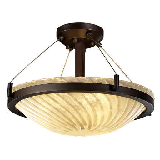 Veneto Luce LED Semi-Flush Mount Dark Bronze