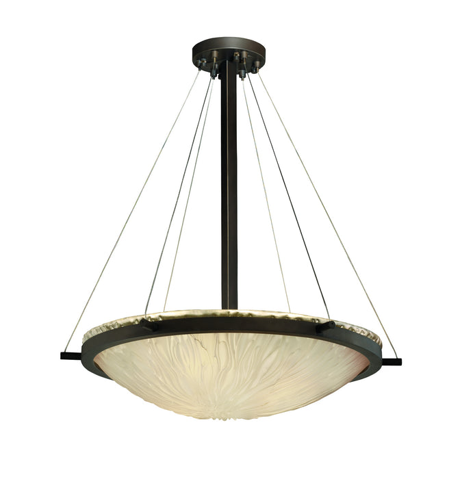 Justice Designs - GLA-9692-35-WTFR-DBRZ - Six Light Pendant - Veneto Luce - Dark Bronze