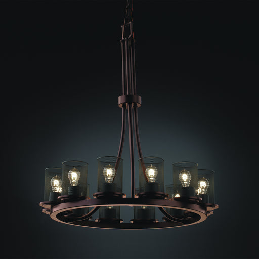 Wire Mesh 12 Light Chandelier Dark Bronze