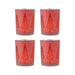 ELK Home - 394577/S4 - Pillar Holders (Set Of 4) - Modern Trees - Red