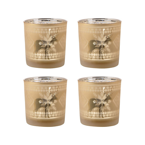 Reindeer Votives Holders (Set Of 4)