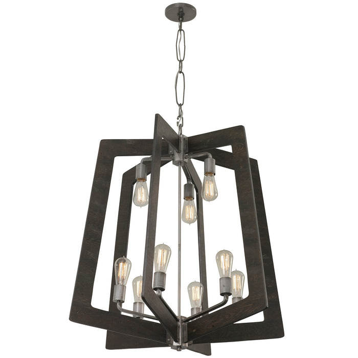 Varaluz - 268C09SL - Nine Light Chandelier - Lofty - Steel