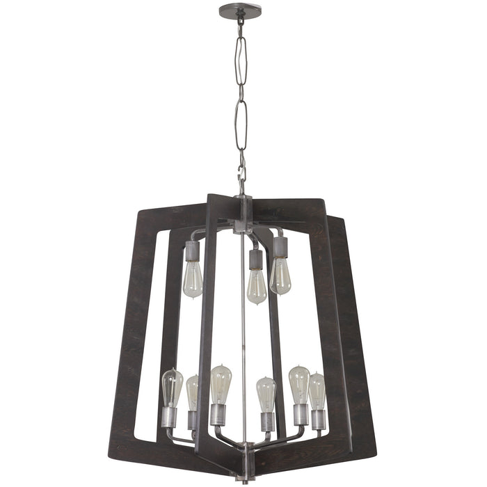 Varaluz - 268C09SL - Nine Light Chandelier - Lofty - Steel