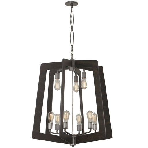 Lofty Nine Light Chandelier Steel